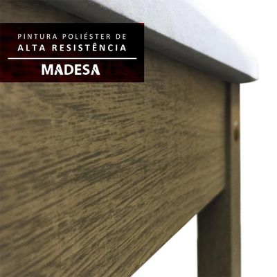 Mesa Tampo De Vidro Com 4 Cadeiras Rustic/branco/imperial