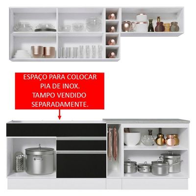 Cozinha Completa Parma com Armário e Balcão Madesa