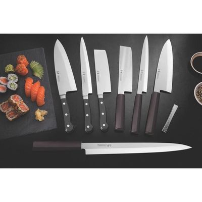 Faca Yanagiba Tramontina Sushi Com Lâmina Em Aço Inox E Cabo De Nylon 9" Tramontina