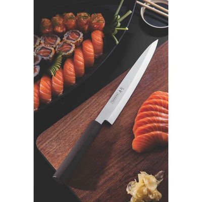 Faca Yanagiba Tramontina Sushi Com Lâmina Em Aço Inox E Cabo De Nylon 9" Tramontina
