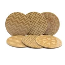 Porta Copos Cortiça Mdf Kit 6 Unidades 10x10 Cm