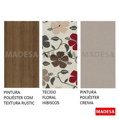 Conjunto Cíntia Mesa Tampo de Madeira 4 Cadeiras Madesa