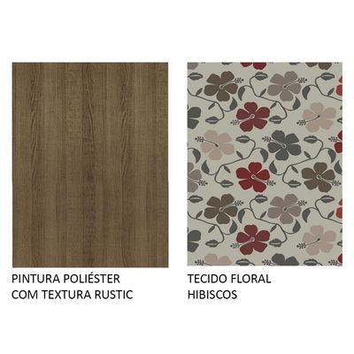 Kit 4 Cadeiras Rustic Hibiscos Madesa