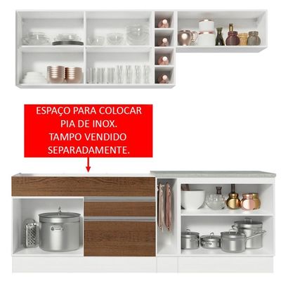 Cozinha Completa Parma com Armário e Balcão Madesa