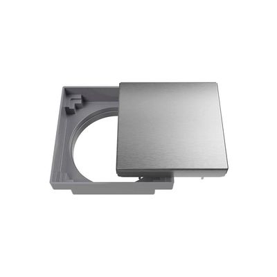 Ralo Oculto Quadrado Astra Roc10i 10cm Inox Escovado