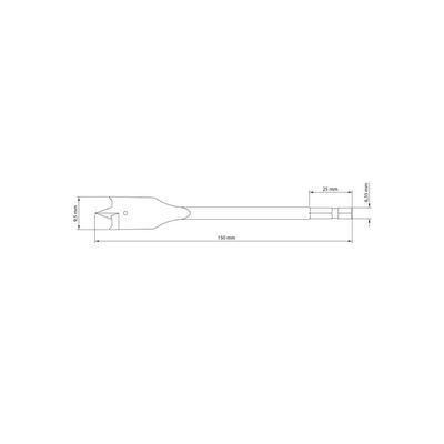 Broca para Madeira com Ponta Chata 3/8" 150 mm Tramontina em Aço Especial