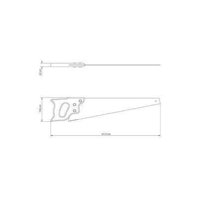Serrote Profissional Tramontina 24" com 5 Dentes por Polegada em Aço Carbono com Cabo de Madeira