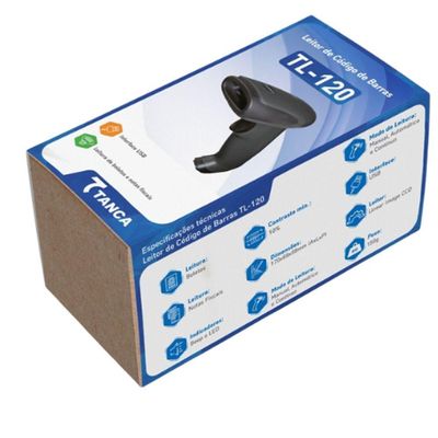 Leitor De Código De Barras Usb Tanca Tl-120 Preto