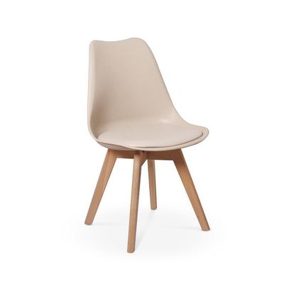 Conjunto Mesa Jantar Eiffel Preta e 04 Cadeiras Leda Nude