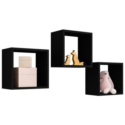 Kit 03 Nicho Decorativo Quarto Sala Recepção Salão De Beleza Preto