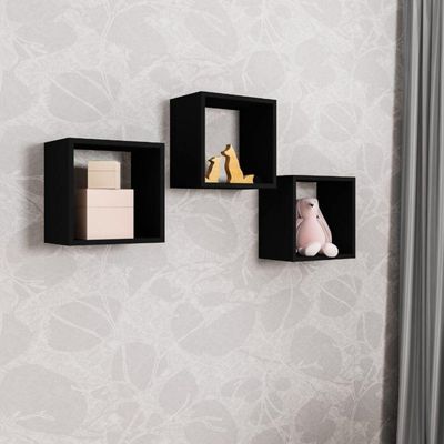 Kit 03 Nicho Decorativo Quarto Sala Recepção Salão De Beleza Preto