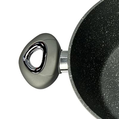 Caçarola em alumínio e tampa Bialetti Petravera Plus 24cm cinza