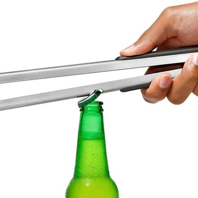 Jogo de pinça e espátula para churrasco em Inox OXO 2 peças prata