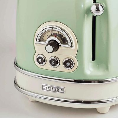 Torradeira Ariete 155 Vintage verde desligamento automático 750w 220 volts