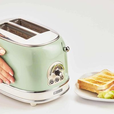 Torradeira Ariete 155 Vintage verde desligamento automático 750w 220 volts