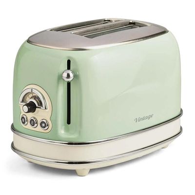 Torradeira Ariete 155 Vintage verde desligamento automático 750w 220 volts