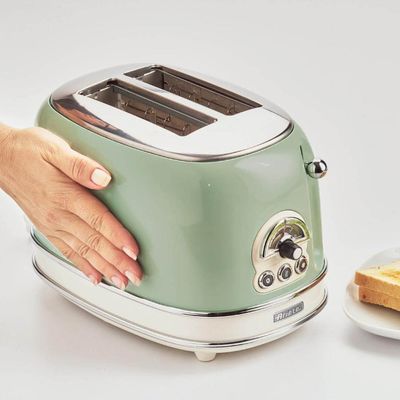 Torradeira Ariete 155 Vintage verde desligamento automático 750w 220 volts
