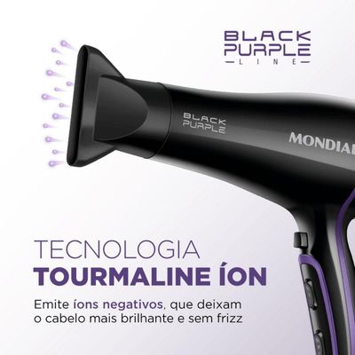 Secador De Cabelos Mondial Black Purple Scn-01 Preto 127V