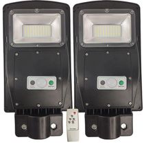 Luminaria Solar 60w Poste 2 Unidades E Senso