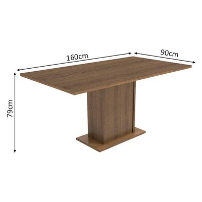Conjunto Sala de Jantar Megan com 6 Cadeiras Madesa