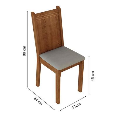 Conjunto Sala de Jantar Megan com 6 Cadeiras Madesa