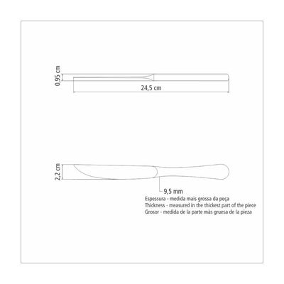Faca para Churrasco Tramontina Classic Forjada em Aço Inox