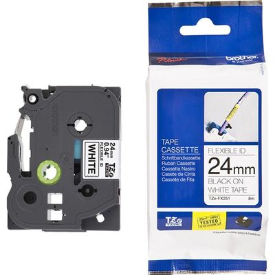 Fita Brother PRETO/BRANCO para Rotuladores - TZEFX251