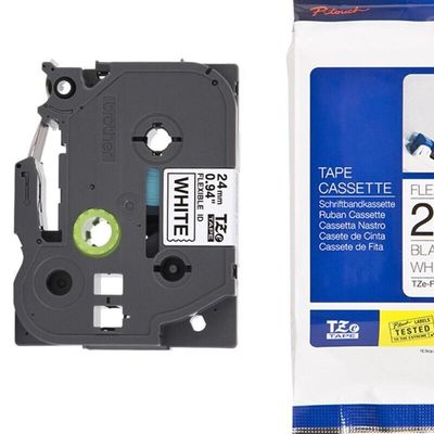 Fita Brother PRETO/BRANCO para Rotuladores - TZEFX251