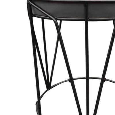 Puff Multiuso Com Mesa 2 Em 1 Suede Grafite Base Preto