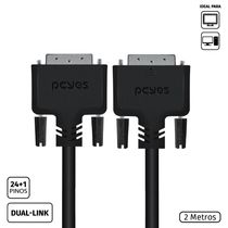 Cabo DVI-D 24+1 para DVI-D 24+1 DUAL-LINK 2 Metros - PDDL-2
