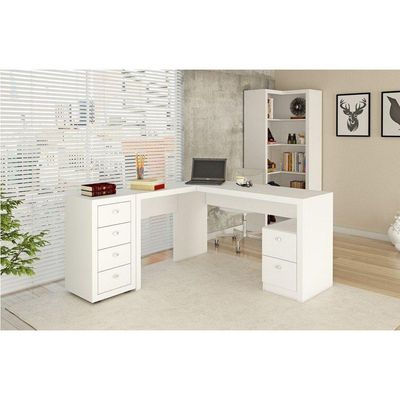 Conjunto para Escritório 03 Peças Branco Tecno Mobili
