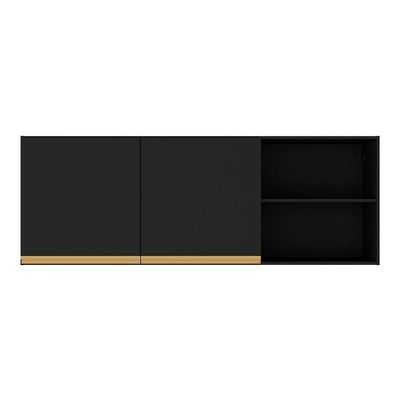 Armário De Cozinha Aéreo 150cm Gb Mp3741 Preto