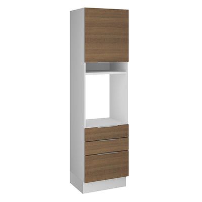 Torre Quente 1 Porta 3 Gavetas Stella Branco/rustic Madesa