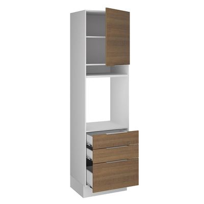 Torre Quente 1 Porta 3 Gavetas Stella Branco/rustic Madesa