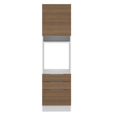 Torre Quente 1 Porta 3 Gavetas Stella Branco/rustic Madesa