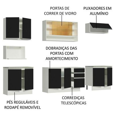 Cozinha Completa com Armário E Balcão Sem Tampo e Pia