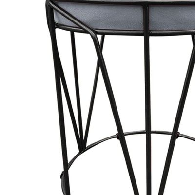 Puff Multiuso Com Mesa 2 Em 1 Suede Cinza Base Preto