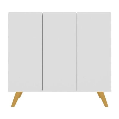 Armário Lavanderia 90cm Mp5033 Branco/Natural