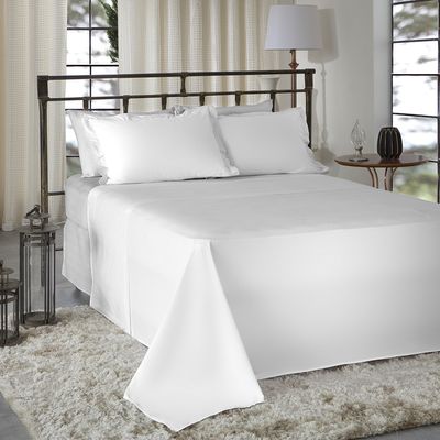 Jogo de Cama 100% Algodão Casal Liso 200 Fios Nova América Branco