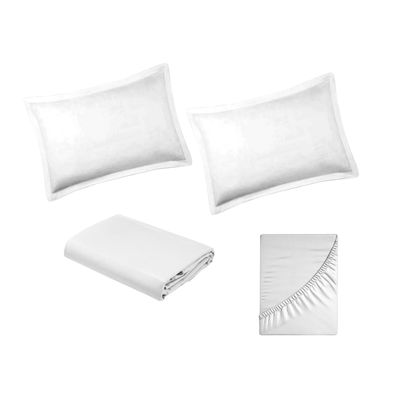 Jogo de Cama 100% Algodão Casal Liso 200 Fios Nova América Branco