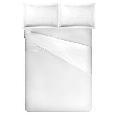 Jogo de Cama 100% Algodão Casal Liso 200 Fios Nova América Branco