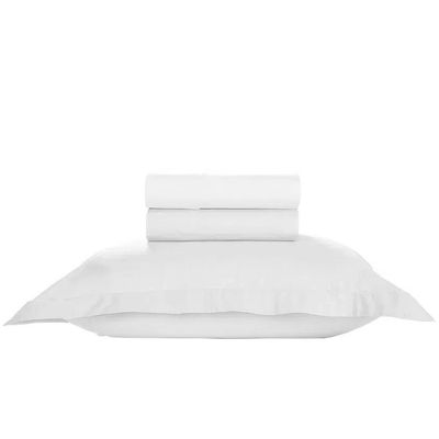 Jogo de Cama 100% algodão Solteiro Liso 200 Fios Nova América Branco