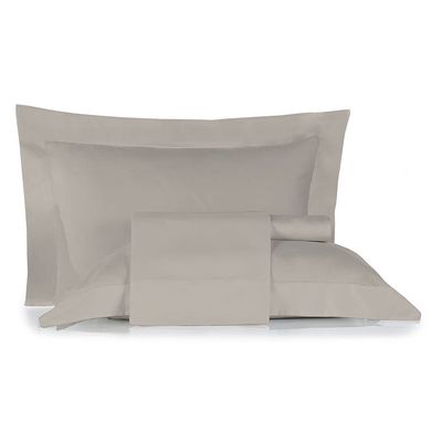 Jogo de Cama 100% algodão Queen Size Liso 200 Fios Nova América Bege