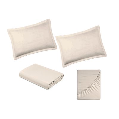 Jogo de Cama 100% algodão Queen Size Liso 200 Fios Nova América Pérola
