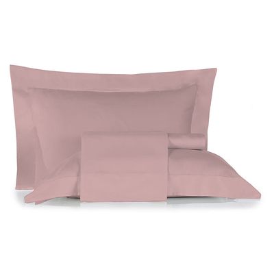 Jogo de Cama 100% algodão Queen Size Liso 200 Fios Nova América Rosê