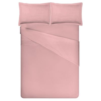 Jogo de Cama 100% algodão Queen Size Liso 200 Fios Nova América Rosê