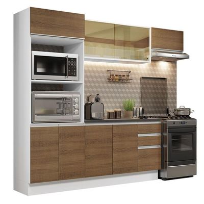 Cozinha Completa 250004 Com Armário E Balcão Branco/Rustic