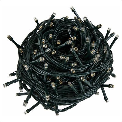 5 Cordão Luminoso Led Pisca Pisca 8 Funções 200 Leds Taschibra 110v 6500k Luz Fria