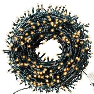 5 Cordão Luminoso Led Pisca Pisca 8 Funções 200 Leds Taschibra 110v 6500k Luz Fria