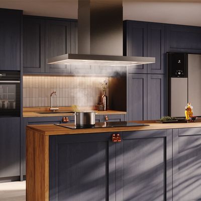 Coifa de Ilha Electrolux 90cm Inox Experience com Inteligência Artificial e Alto Poder Sucção (CE9IF) 220V